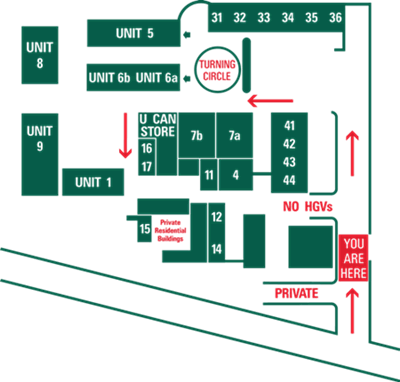 Criftin Enterprise Centre Site Map